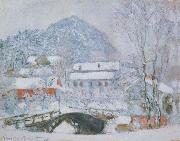 Claude Monet Sandviken Village in the Snow china oil painting reproduction